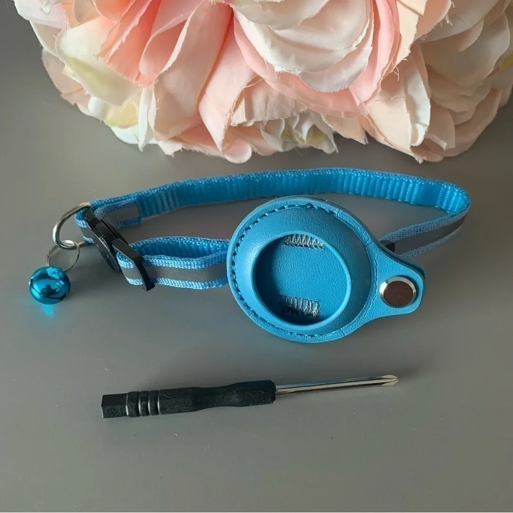 Cat Collar w/Air Tag holder,safety release,reflective, optional bell. - Picture 10 of 12